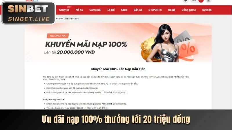 Ưu đãi người chơi mới loto188o
